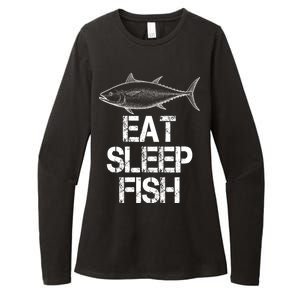 Eat Sleep Fish Fishing Fanatic Womens CVC Long Sleeve Shirt