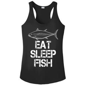 Eat Sleep Fish Fishing Fanatic Ladies PosiCharge Competitor Racerback Tank