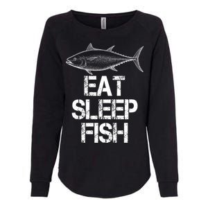 Eat Sleep Fish Fishing Fanatic Womens California Wash Sweatshirt