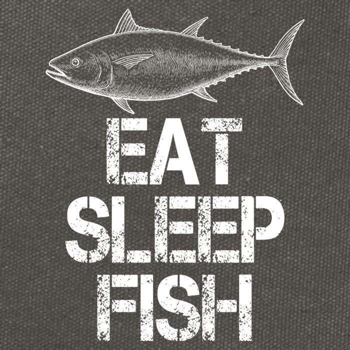 Eat Sleep Fish Fishing Fanatic Cotton Canvas Backpack