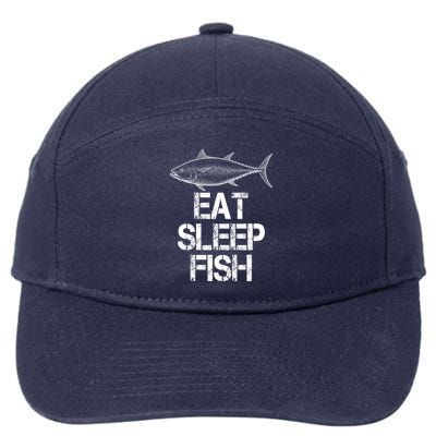 Eat Sleep Fish Fishing Fanatic 7-Panel Snapback Hat