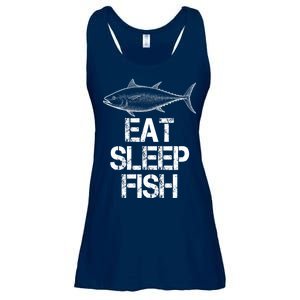 Eat Sleep Fish Fishing Fanatic Ladies Essential Flowy Tank