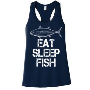 Eat Sleep Fish Fishing Fanatic Women's Racerback Tank