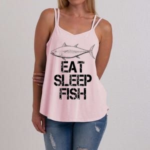 Eat Sleep Fish Fishing Fanatic Women's Strappy Tank