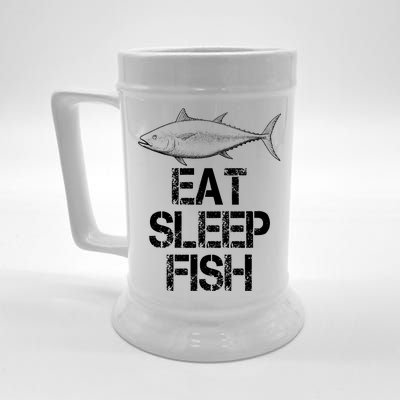 Eat Sleep Fish Fishing Fanatic Beer Stein