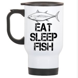 Eat Sleep Fish Fishing Fanatic Stainless Steel Travel Mug