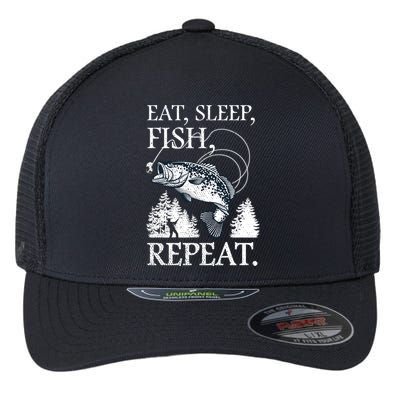 Eat Sleep Fish Repeat Flexfit Unipanel Trucker Cap