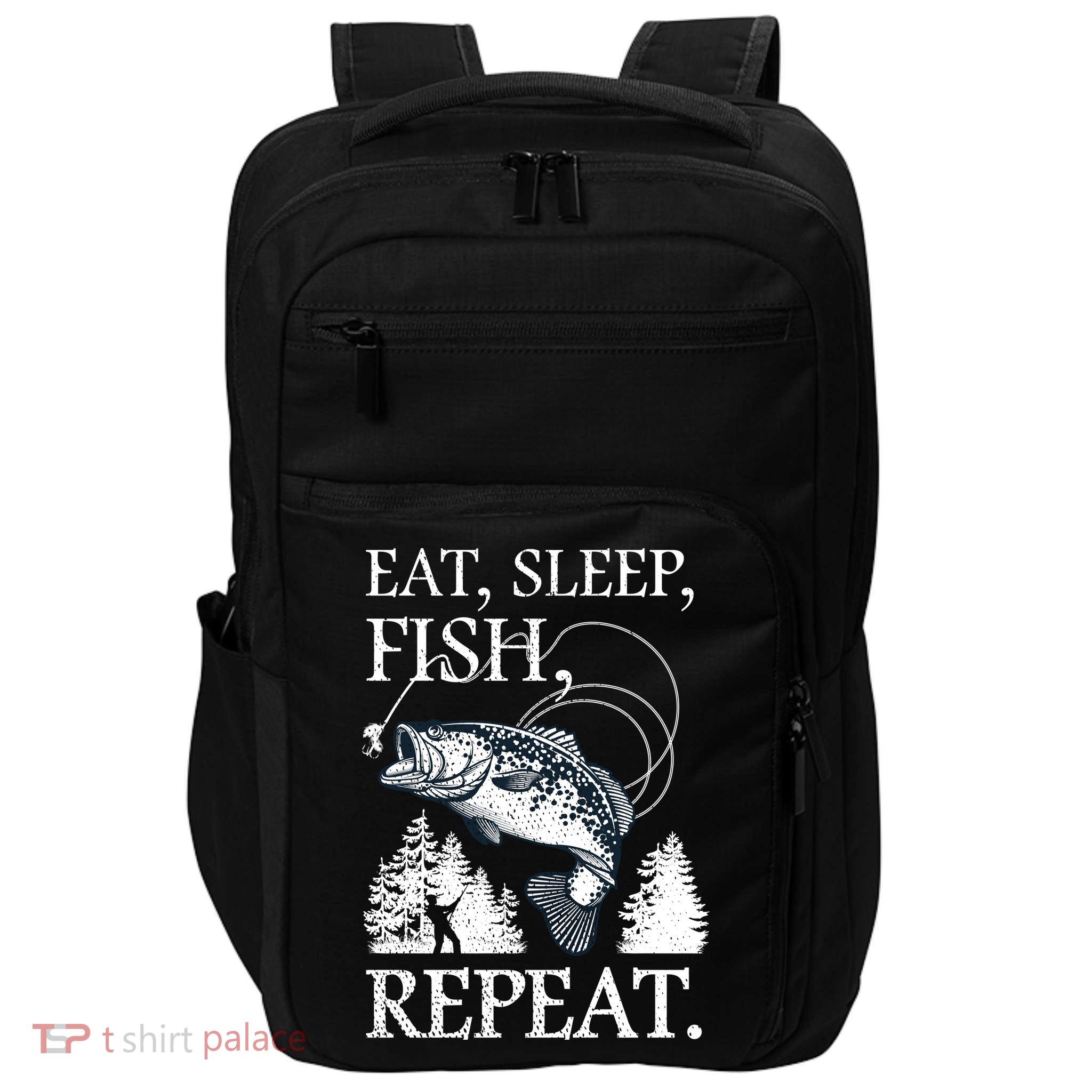 Eat Sleep Fish Repeat Impact Tech Backpack
