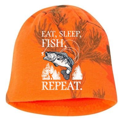 Eat Sleep Fish Repeat Kati - Camo Knit Beanie