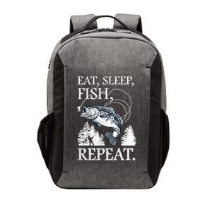 Eat Sleep Fish Repeat Vector Backpack