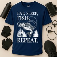 Eat Sleep Fish Repeat Cooling Performance Crew T-Shirt