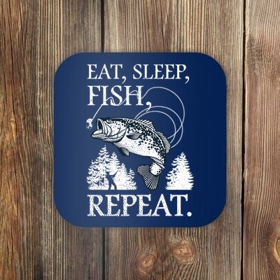 Eat Sleep Fish Repeat Coaster