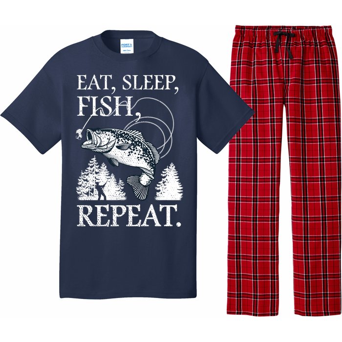 Eat Sleep Fish Repeat Pajama Set