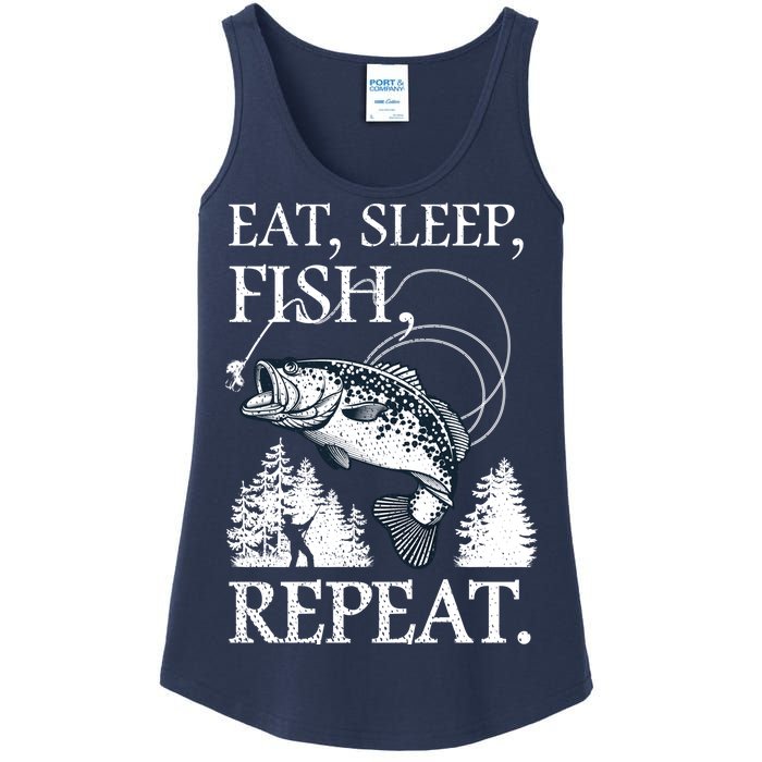 Eat Sleep Fish Repeat Ladies Essential Tank