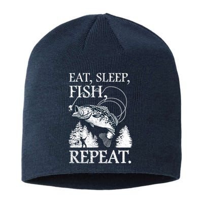 Eat Sleep Fish Repeat Sustainable Beanie