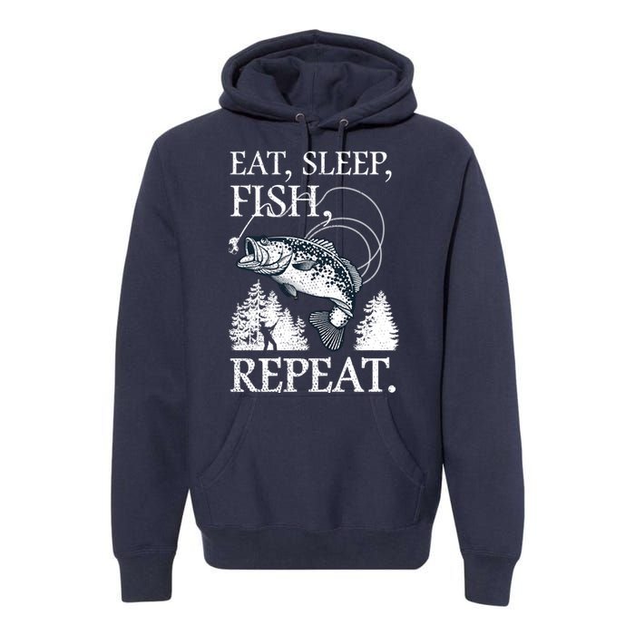 Eat Sleep Fish Repeat Premium Hoodie