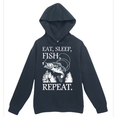 Eat Sleep Fish Repeat Urban Pullover Hoodie