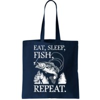 Eat Sleep Fish Repeat Tote Bag