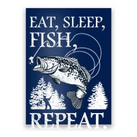 Eat Sleep Fish Repeat Poster