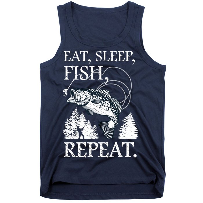 Eat Sleep Fish Repeat Tank Top