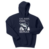 Eat Sleep Fish Repeat Kids Hoodie