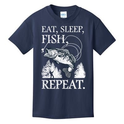 Eat Sleep Fish Repeat Kids T-Shirt