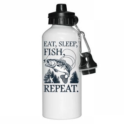 Eat Sleep Fish Repeat Aluminum Water Bottle