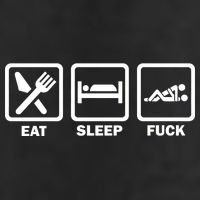 Eat Sleep Fuck 7 Panel Mesh Trucker Snapback Hat