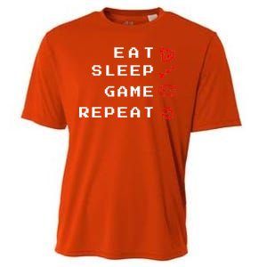 Eat Sleep Game Repeat Cooling Performance Crew T-Shirt