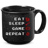 Eat Sleep Game Repeat 15oz Campfire Ceramic Mug