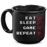 Eat Sleep Game Repeat 15oz Campfire Ceramic Mug
