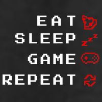 Eat Sleep Game Repeat 15oz Campfire Ceramic Mug