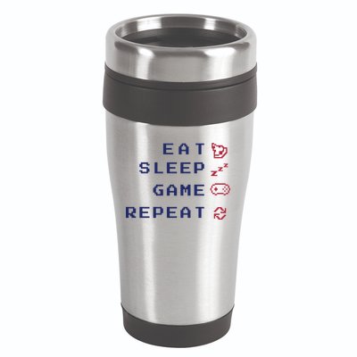 Eat Sleep Game Repeat 16oz Travel Tumbler