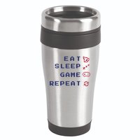 Eat Sleep Game Repeat 16oz Travel Tumbler