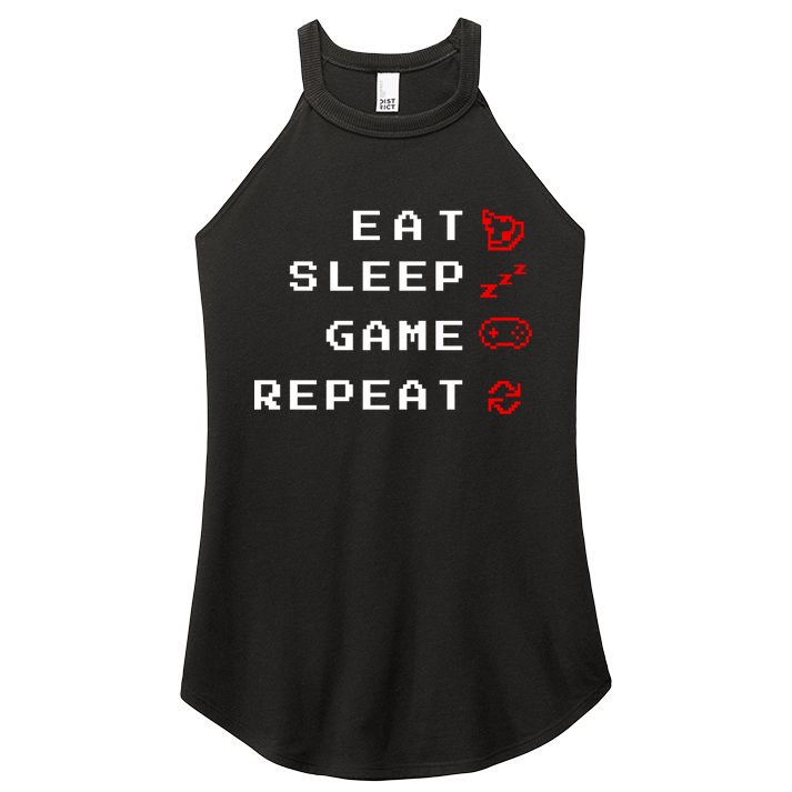 Eat Sleep Game Repeat Women's Perfect Tri Rocker Tank