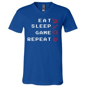 Eat Sleep Game Repeat V-Neck T-Shirt