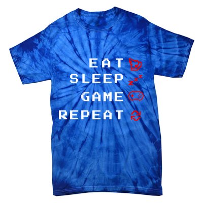 Eat Sleep Game Repeat Tie-Dye T-Shirt
