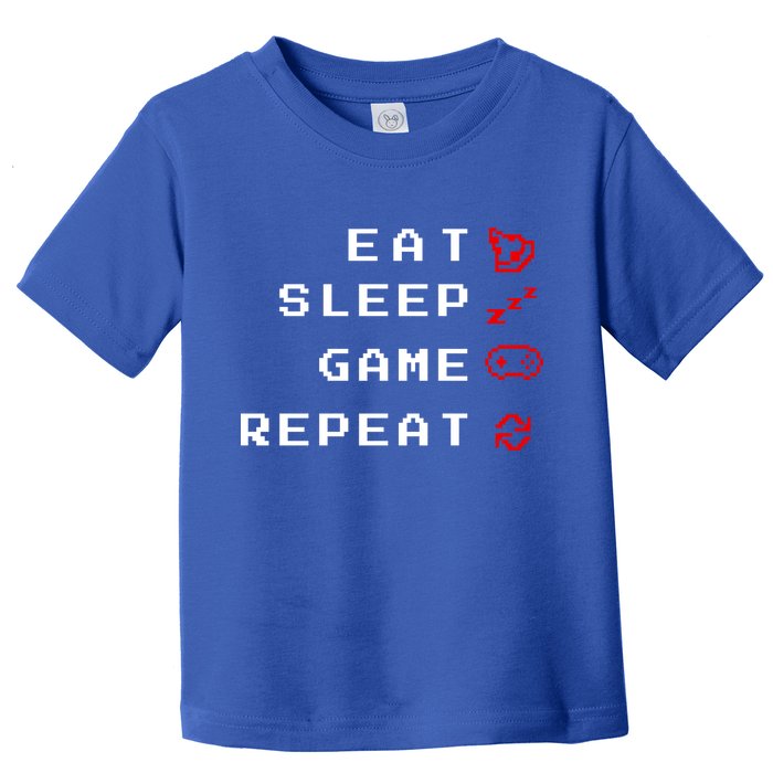 Eat Sleep Game Repeat Toddler T-Shirt