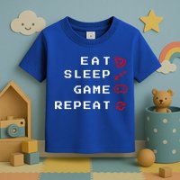 Eat Sleep Game Repeat Toddler T-Shirt