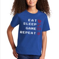 Eat Sleep Game Repeat Kids T-Shirt