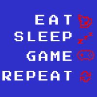 Eat Sleep Game Repeat Kids T-Shirt