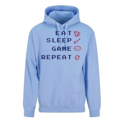 Eat Sleep Game Repeat Unisex Surf Hoodie