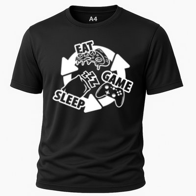 Eat Sleep Game Repeat Funny Gamer Performance Shirt