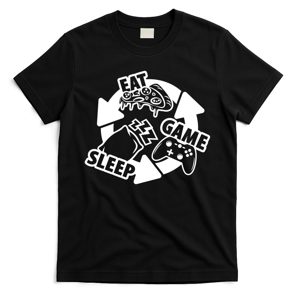 Eat Sleep Game Repeat Funny Gamer T-Shirt
