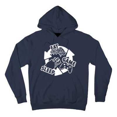 Eat Sleep Game Repeat Funny Gamer Hoodie