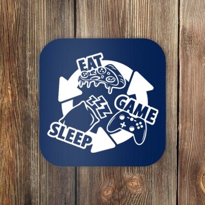 Eat Sleep Game Repeat Funny Gamer Coaster