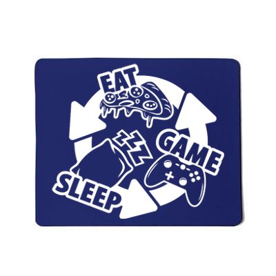 Eat Sleep Game Repeat Funny Gamer Mousepad