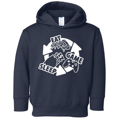 Eat Sleep Game Repeat Funny Gamer Toddler Hoodie