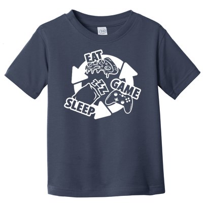 Eat Sleep Game Repeat Funny Gamer Toddler T-Shirt