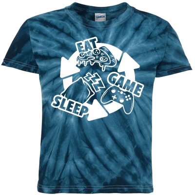 Eat Sleep Game Repeat Funny Gamer Kids Tie-Dye T-Shirt